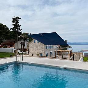 Ferienhaus mit Pool, Garten und Meerblick in Kroatien